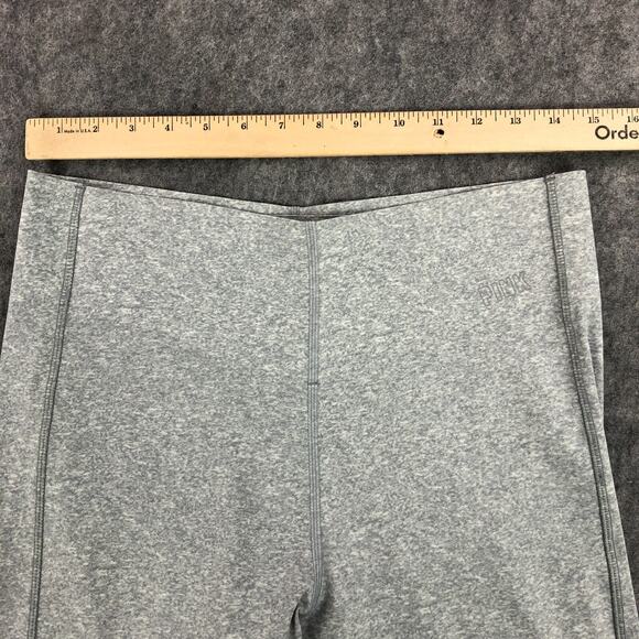 VS PINK Active Leggings Large Gray Heather Wide Band Compression High Rise - Picture 9 of 12